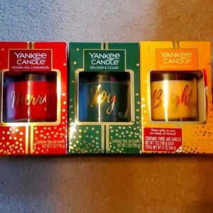 Christmas 3 set yankee candle